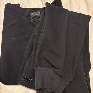 Figs Jet Black Medical Scrubs